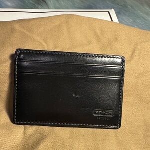 Coach Black Leather Card Case